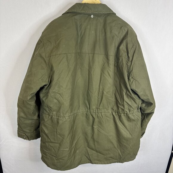 Vintage Military-Style Olive Green Down Jacket Pioneer Vancouver Canada XL Parka - Picture 4 of 10